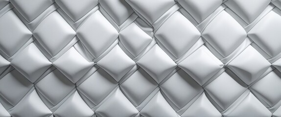 serene minimalistic white wall with geometric squares pattern