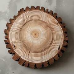 enchanting rustic wooden plate with intricate circular design