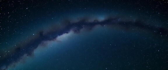 Fototapeta premium Ethereal green Milky Way arching over a dark, star-studded night sky, nature, nebula