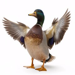 Vibrant Mallard Duck in Wetland Habitat - Wildlife Photography with Colorful Feathers Display
