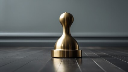 luxurious golden object gleaming on wooden floor in elegant room