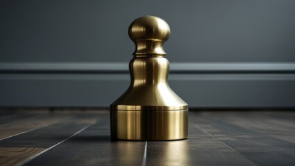 elegant golden knob on luxurious wooden floor illustration
