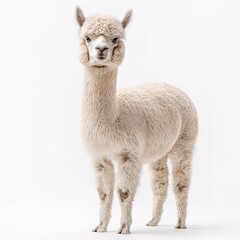 Adorable White Alpaca Portrait - Fluffy Farm Animal Photography and Sustainable Agriculture Insights