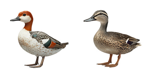 Set of a duck, isolated on a transparent background.