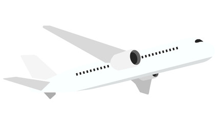 シンプルな飛行機の素材イラスト　Illustration of a simple airplane