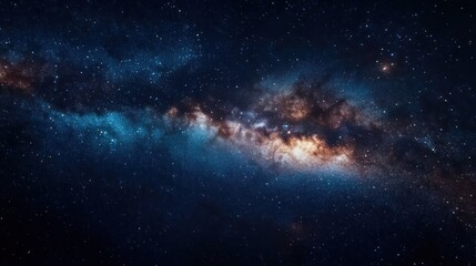 Colorful of fireworks display on milkyway in night sky background