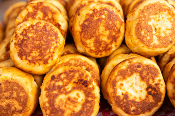 Traditional Colombian food - Delicious grilled arepa from Boyaca