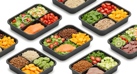 Healthy Balanced Meal Prep Lunch Box For Nutrition Meal Plans