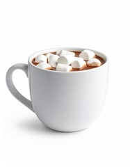 Taza de chocolate caliente con malvaviscos