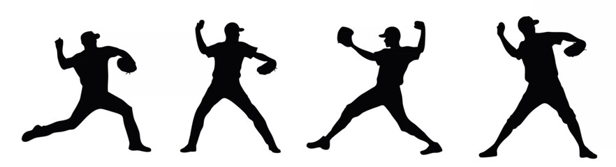 Baseball Pitcher Throwing Cur...