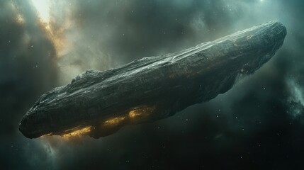 Fototapeta premium Gigantic Alien Spaceship in the Cosmos
