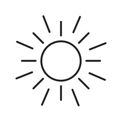sun icon or logo isolated sign simple linear illustration for web and app..eps