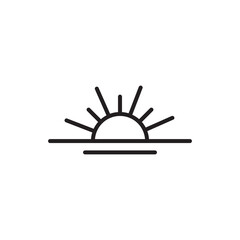 sun icon or logo isolated sign, vector linear illustration for web and app..eps