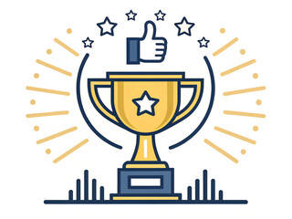 Obraz premium gold trophy cup