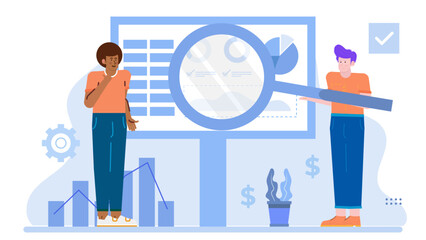 Perfect for financial analysis concepts, business reports, data interpretation visuals, team collaboration, market research discussions, and corporate presentations.