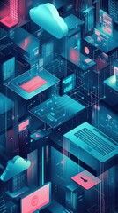 Cybernetic Realm: A Futuristic Vision of Interconnected Digital Infrastructure