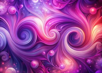 Vibrant swirls of purple and pink hues dance across a mesmerizing abstract background