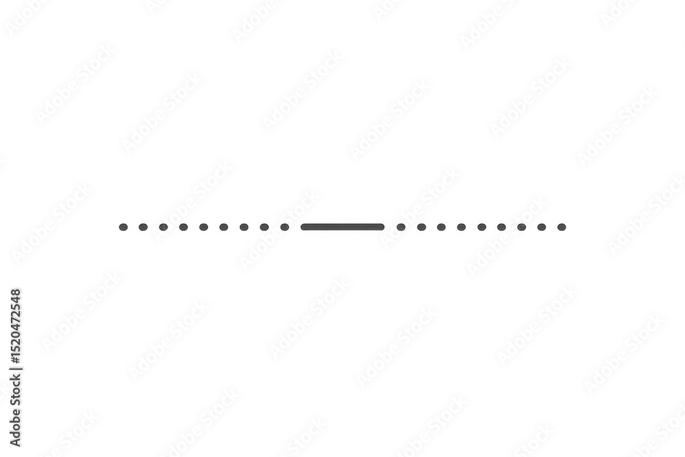 Poster horizontal progress bar indicating loading or processing status with dots symbolizing steps, on a tr