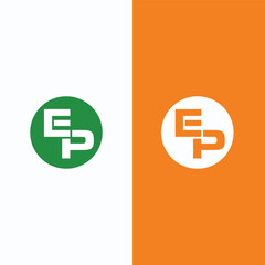 letter EP concept logo design vector template
