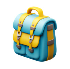 3D backpack bag illustration design drawing on white background