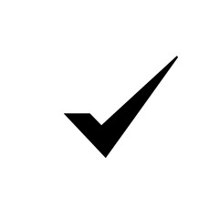 Simple Black Check Mark on White Background