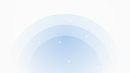 Blue radar-style background with grid concentric signal circles and glowing star icons © hi.yogaaditama