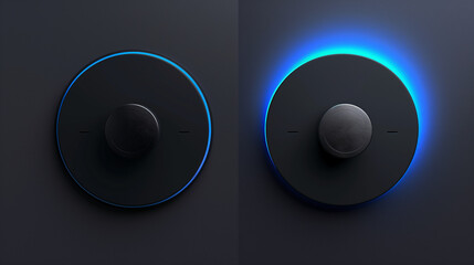 Day and Night Mode Switcher. On Off Switch Element for Mobile App, Web Design, Animation. Light and Dark