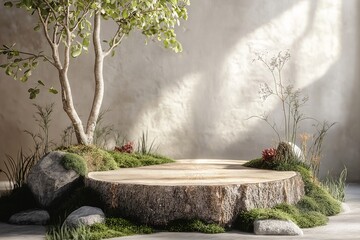 Modern Rustic Wood Stump Decor. Sustainable Natural Touch for Elegant Interior Design