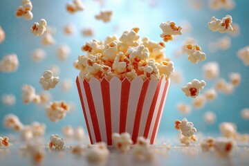 Delicious Popcorn Treat. A Cinematic Snack for Movie Nights and Fun Entertainments