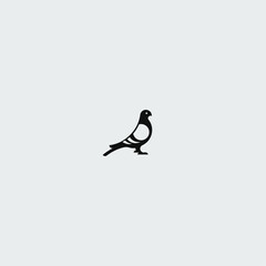 Dove bird logo icon flat vector design