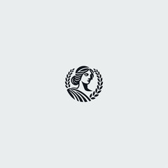 Goddess logo icon flat vector design