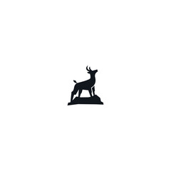 Deer logo icon flat vector design