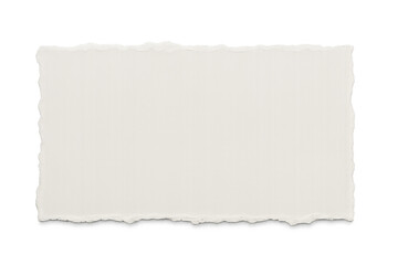 Obraz premium Torn white paper fragment with ragged edges, floating against transparent backdrop, ready for graphic placement or messaging