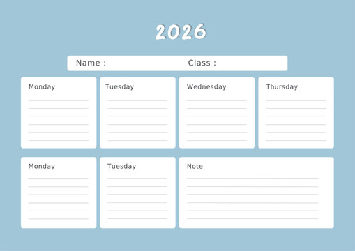blank calendar page