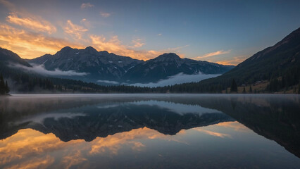 Stunning Mountain Reflection at Dawn