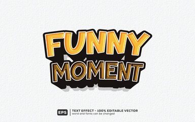 Moment Funny 3D Cartoon Editable Text Effect | Premium Font Template