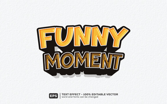 Moment Funny 3D Cartoon Editable Text Effect | Premium Font Template