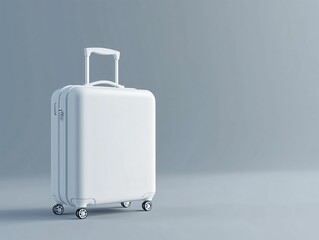 White Suitcase Mockup