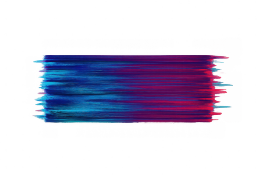 Vivid blue-purple brushstroke blending transparent layers, creating fluid artistic gradient with soft color transitions