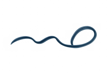 Transparent wavy brush stroke creating dynamic linear movement, emphasizing artistic graphic element against clean background