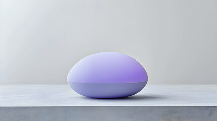 Modern Purple Orb Lamp On Light Gray Surface