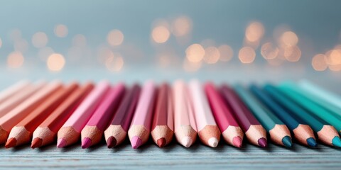 Naklejka premium National Numeracy Day UK Back-to-School Colorful Pencils Arch on Wood with Creative Learning Setup for Autumn Harvest and Black Friday Education Campaigns