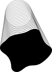 Organic shape ripple circular concentric. Modern graphic design element