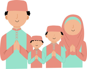 Faceless Muslim family 5