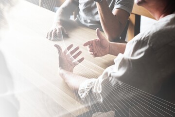 Fototapeta premium Hands doing an explaining gesture