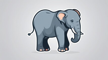 Obraz premium Elephant Outline Vector