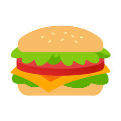 hamburger isolated on white