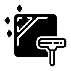 glass cleaner icon, glyph icon style