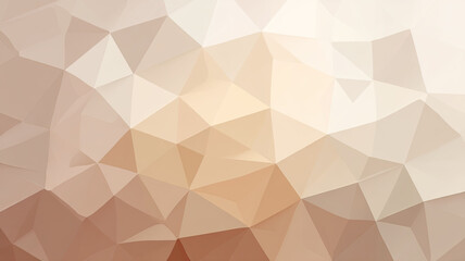 Obraz premium Muted beige low poly background with minimalist style and geometric shapes