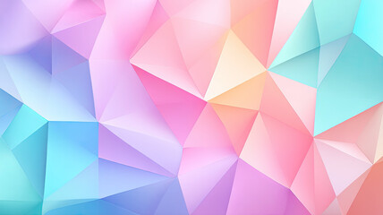 Obraz premium Pastel gradient polygon abstract background with soft hues and geometric shapes